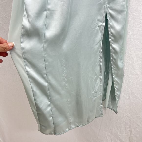 Intimately Free People City Cool Midi Slip Dress Size XS Ice Blue - Picture 5 of 14